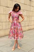 Orchid Scalloped Dress