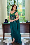 Enigma Green Corset Saree